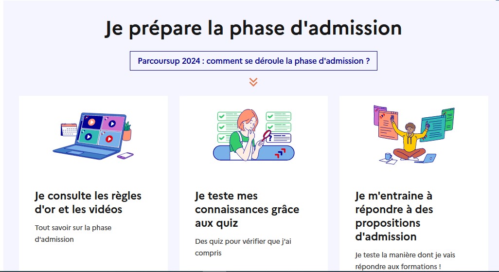  PARCOURSUP : Je prépare la phase d'admission