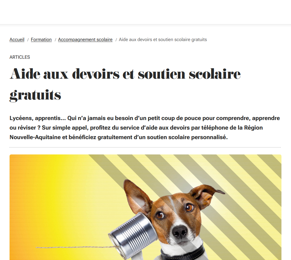  Aide gratuite aux devoirs lycéens 